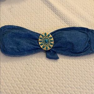 Blue bikini top ( no bottoms included )